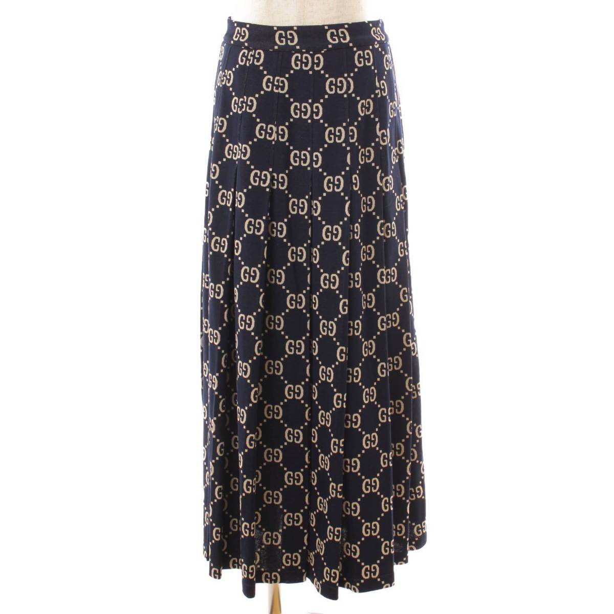 楽天市場】【グッチ】Gucci GG プリーツ ロングスカート 552669
