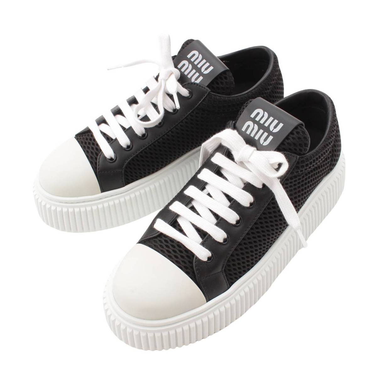 楽天市場】【ミュウミュウ】Miu Miu ロゴ メッシュ フラットフォーム