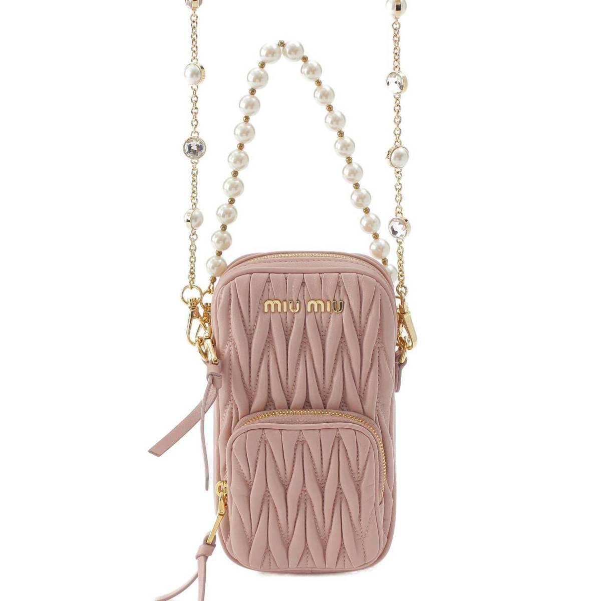 楽天市場】【ミュウミュウ】Miu Miu マテラッセ ロゴ パールチェーン