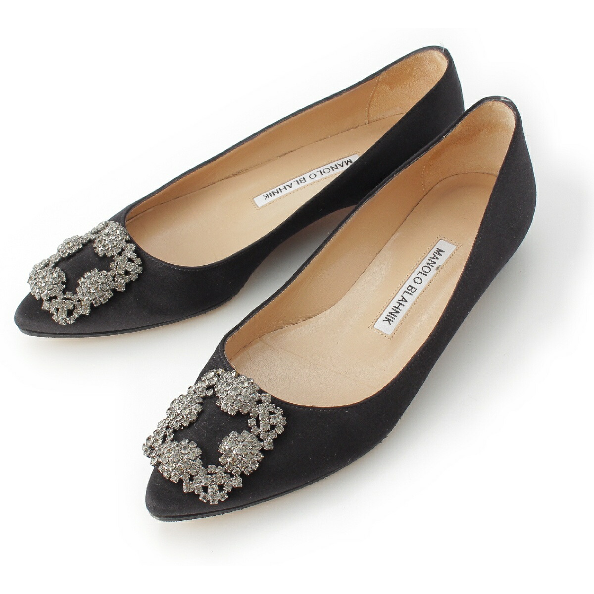 マノロブラニ ビジューハンギシフラットシューズ 【公式通販】