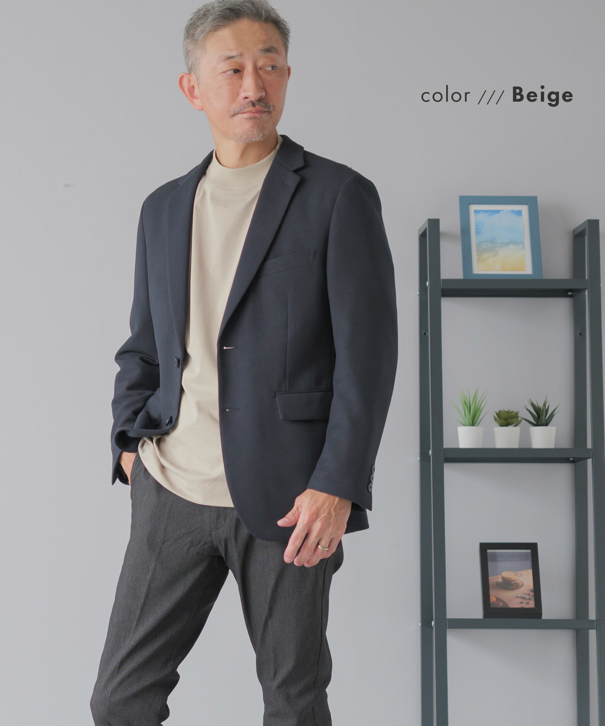 楽天市場】Tシャツ メンズ 長袖 ジャケットTシャツ モックネック 春 夏