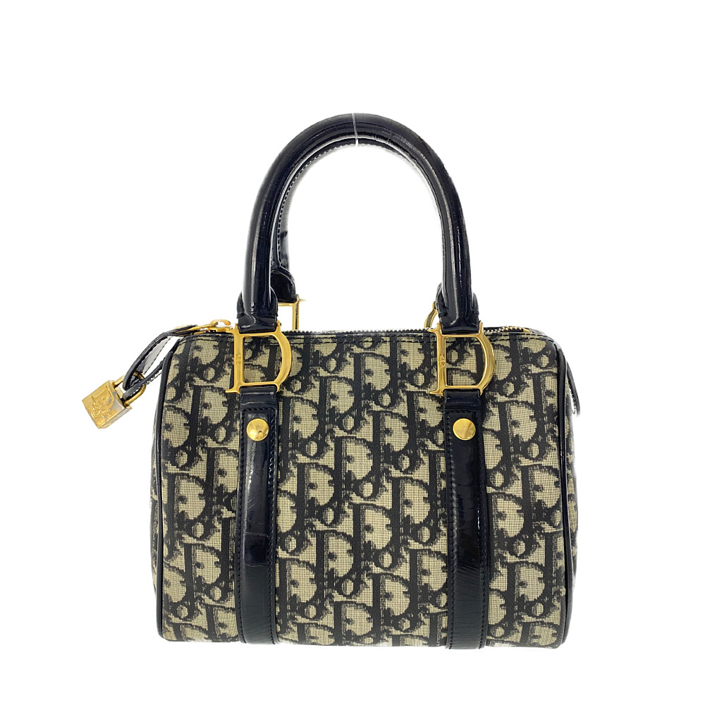 楽天市場】クリスチャンディオール ディオールオブリークPVCボストン