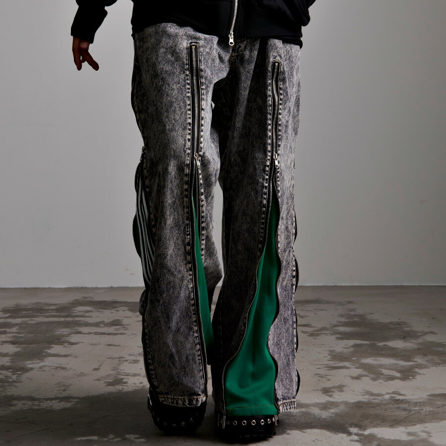 rick owens 風 opium denim - rickowens風 opium wax flare cargopants