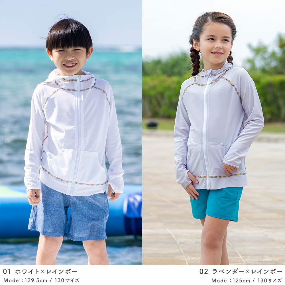 楽天市場】薄手でしっかりUVカット 涼感素材 ラッシュガード キッズ