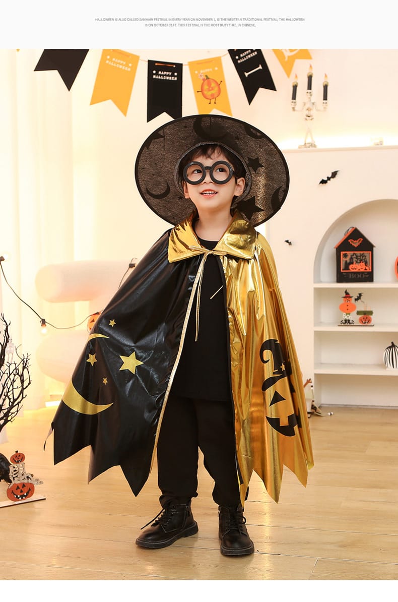 楽天市場】魔法使い マント 帽子 3点セット ハロウィン仮装 子供
