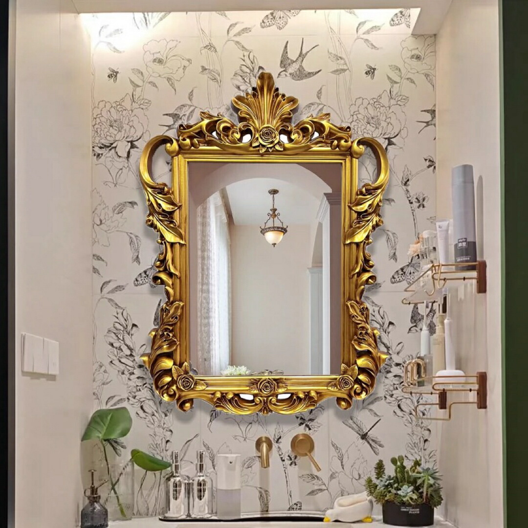 楽天市場】A032747高級感 豪華鏡 アンティーク調 壁掛け鏡 壁掛け