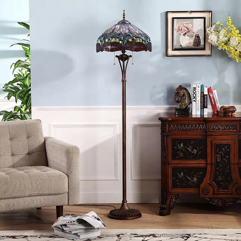 楽天市場】A012104ステンドグラスフロアライト ．間接照明 フロア