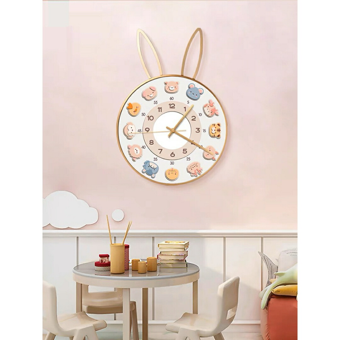 楽天市場】A037583掛け時計 部屋飾り 壁掛け時計 可愛い 兎 うさぎ