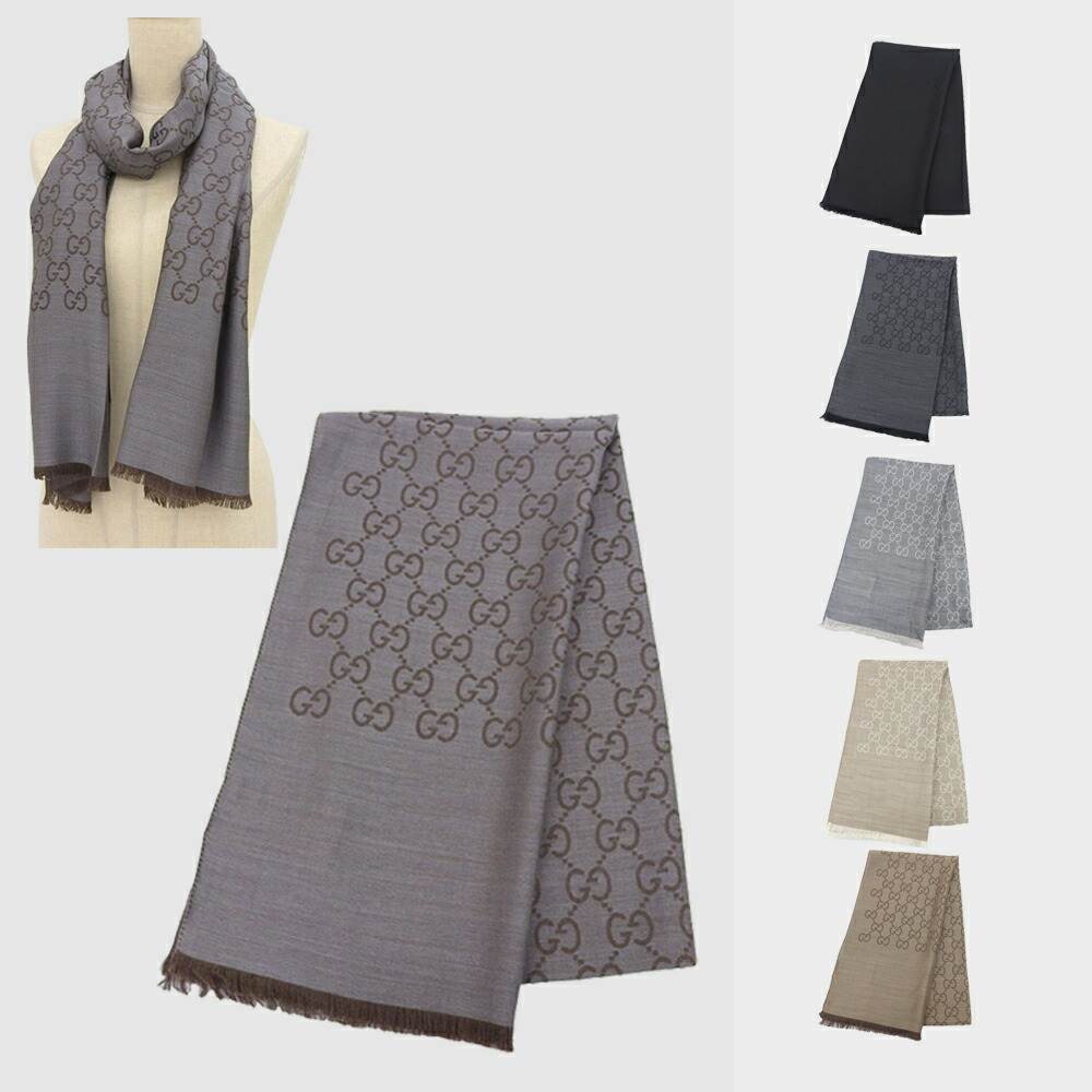 楽天市場】グッチ マフラー（カラーグレー）（レディースマフラー