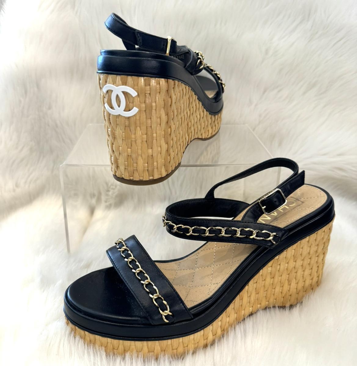 楽天市場】【中古】 CHANEL （シャネル）ウエッジソール ココマーク