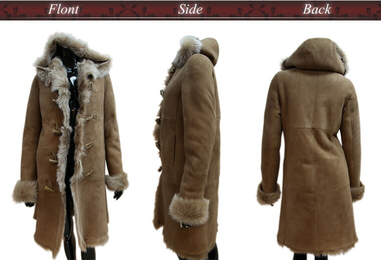 楽天市場】ロングダッフルコート ロングコート ムートンコート