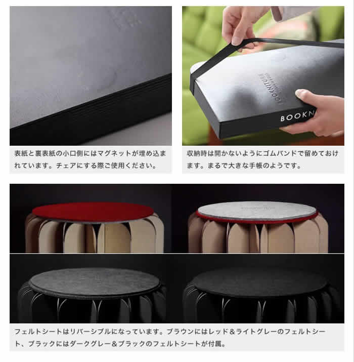 楽天市場】BOOKNITURE ブックニチュア 折りたたみ椅子 スツール