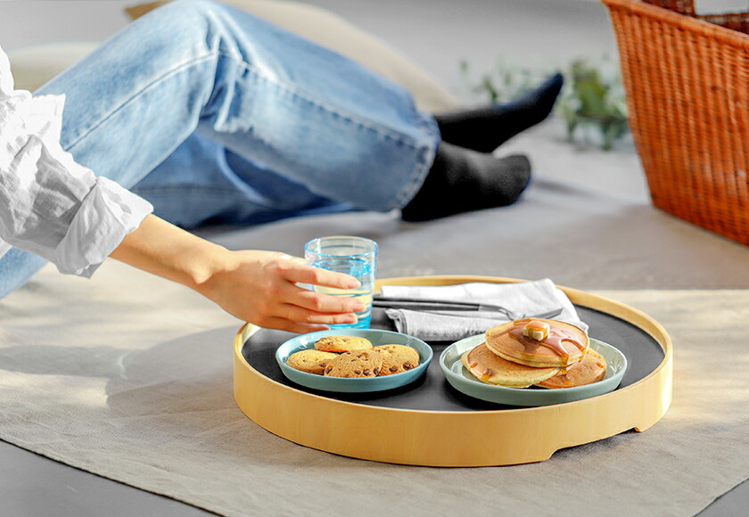 楽天市場】【特典付き】トレー モヘイム 木製 トレイ 丸 お盆 北欧