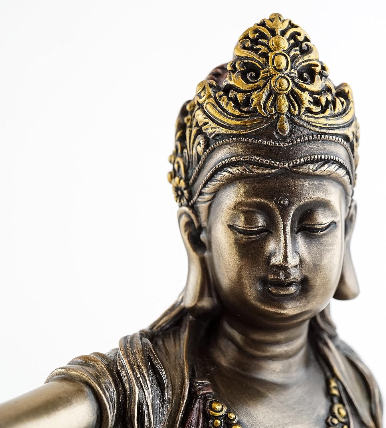 楽天市場】即日納品！トップコレクション製 水月観音彫像 高さ 約17.2