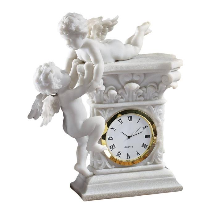 楽天市場】洋風彫像 彫刻 バロック風 2人のケルビム（智天使）置き時計