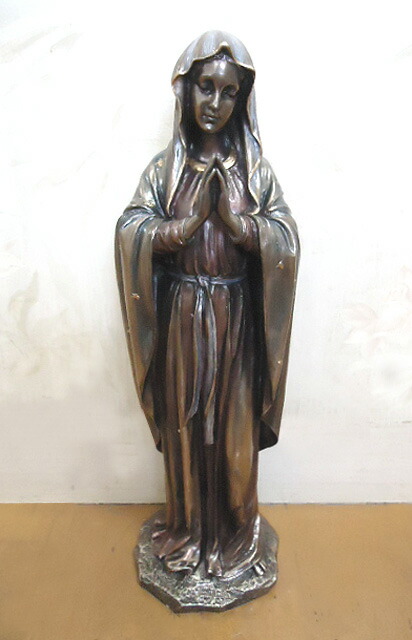 楽天市場】創業祭！即納！聖母マリア像 ブロンズ風 彫像 彫刻 高さ 約