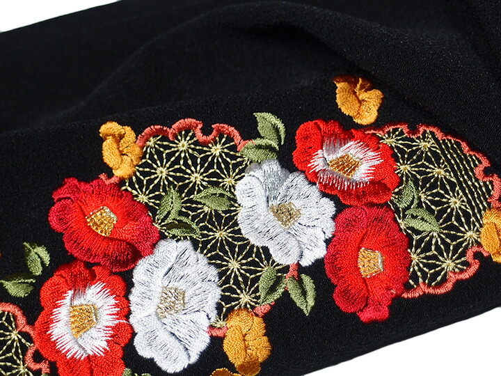 楽天市場】帯揚げ 刺繍 帯揚 振袖 成人式 椿 雪輪 麻の葉 花 古典柄