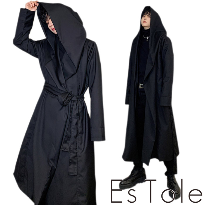 楽天市場】EsTole ビッグフードコート ロングコート フード付き 変形