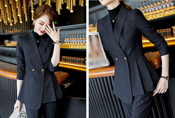 楽天市場】パンツスーツ ストライプスーツ レディース 大きいサイズ