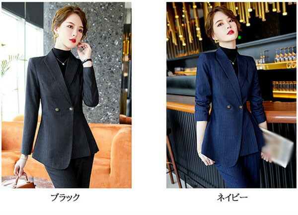 楽天市場】パンツスーツ ストライプスーツ レディース 大きいサイズ