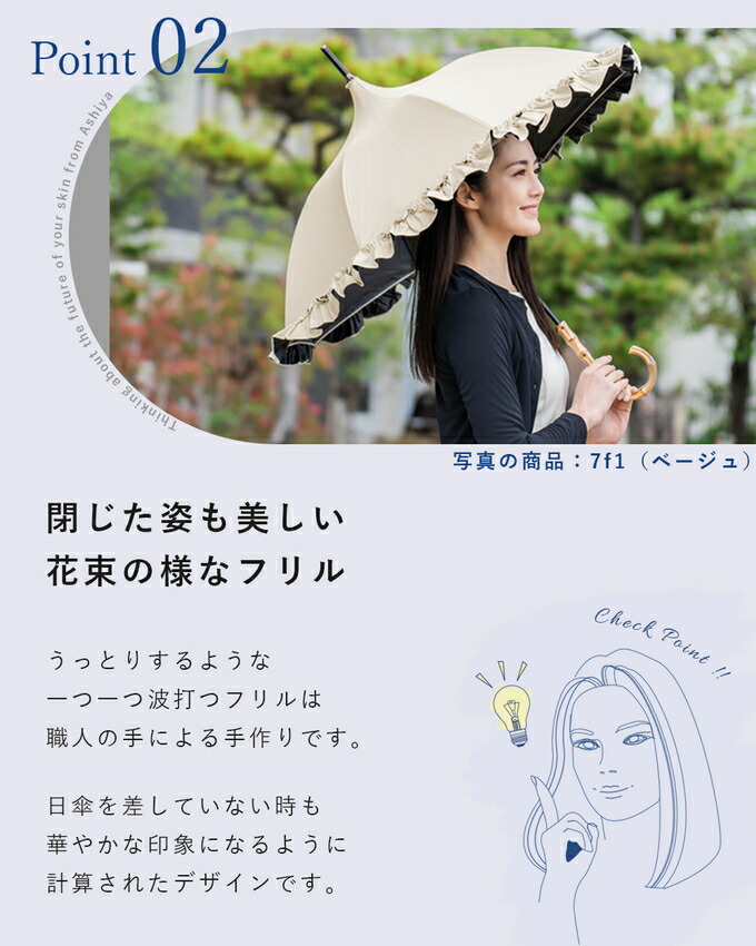 楽天市場】日傘 100％ 完全遮光晴雨兼用 シングルフリル パゴダ 50cm