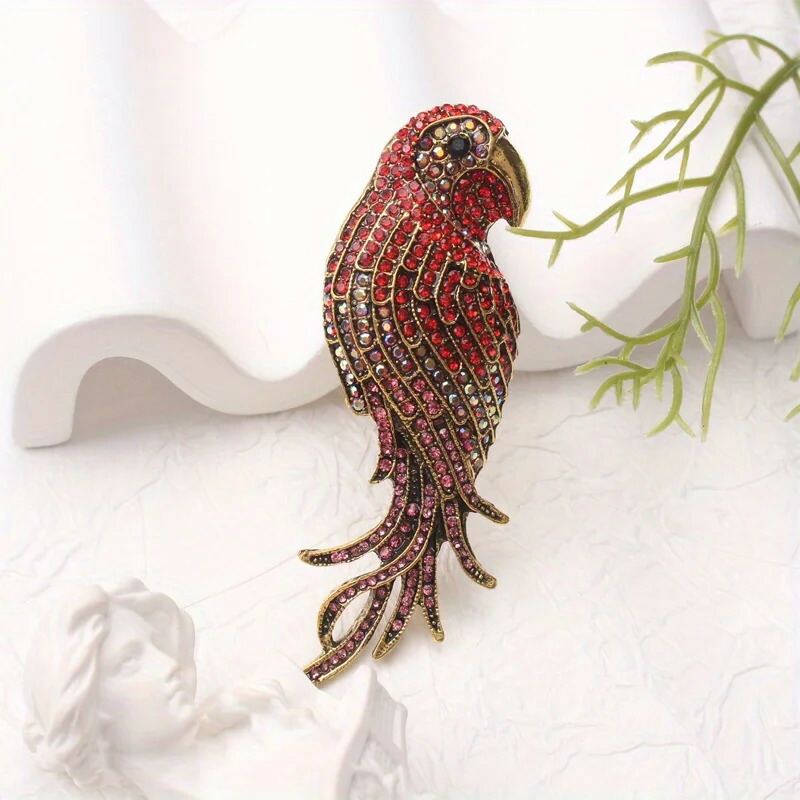 楽天市場】【送料無料】 ブローチ 鳥 インコ オウム ワシ 鷲 黒 赤
