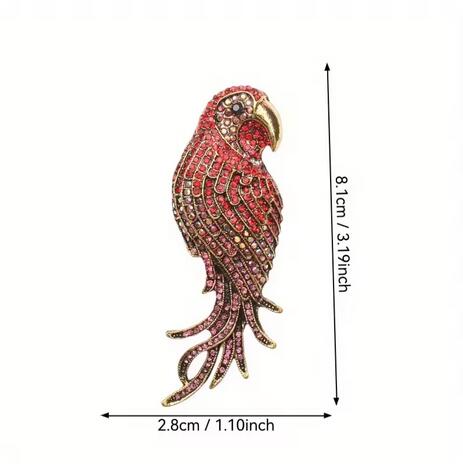 楽天市場】【送料無料】 ブローチ 鳥 インコ オウム ワシ 鷲 黒 赤