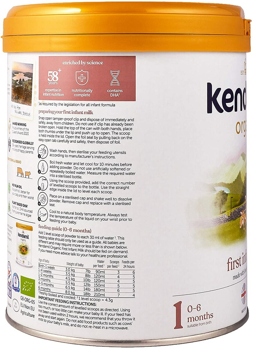 楽天市場】【800g 1個・新生児から】Kendamil Organic（ケンダミル