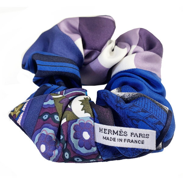 楽天市場】≪新品≫エルメス シュシュ クラウディア ブルー ブラック