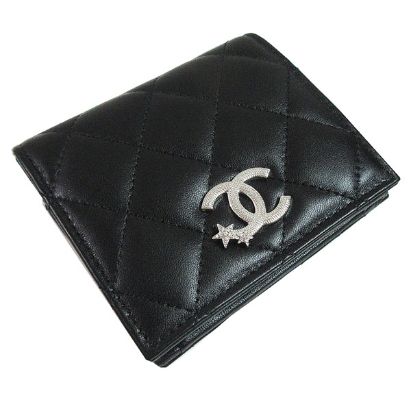 楽天市場】≪Brand new≫CHANEL Mini Small Wallet Black Silver