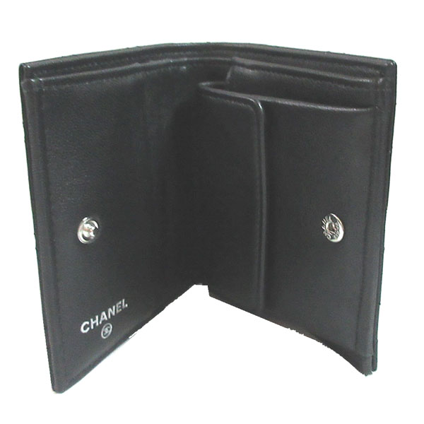 楽天市場】≪Brand new≫CHANEL Mini Small Wallet Black Silver