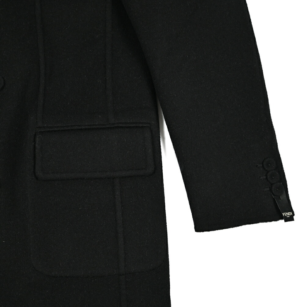楽天市場】フェンディ FENDI リバーシブル チェスターコート 6Bダブル
