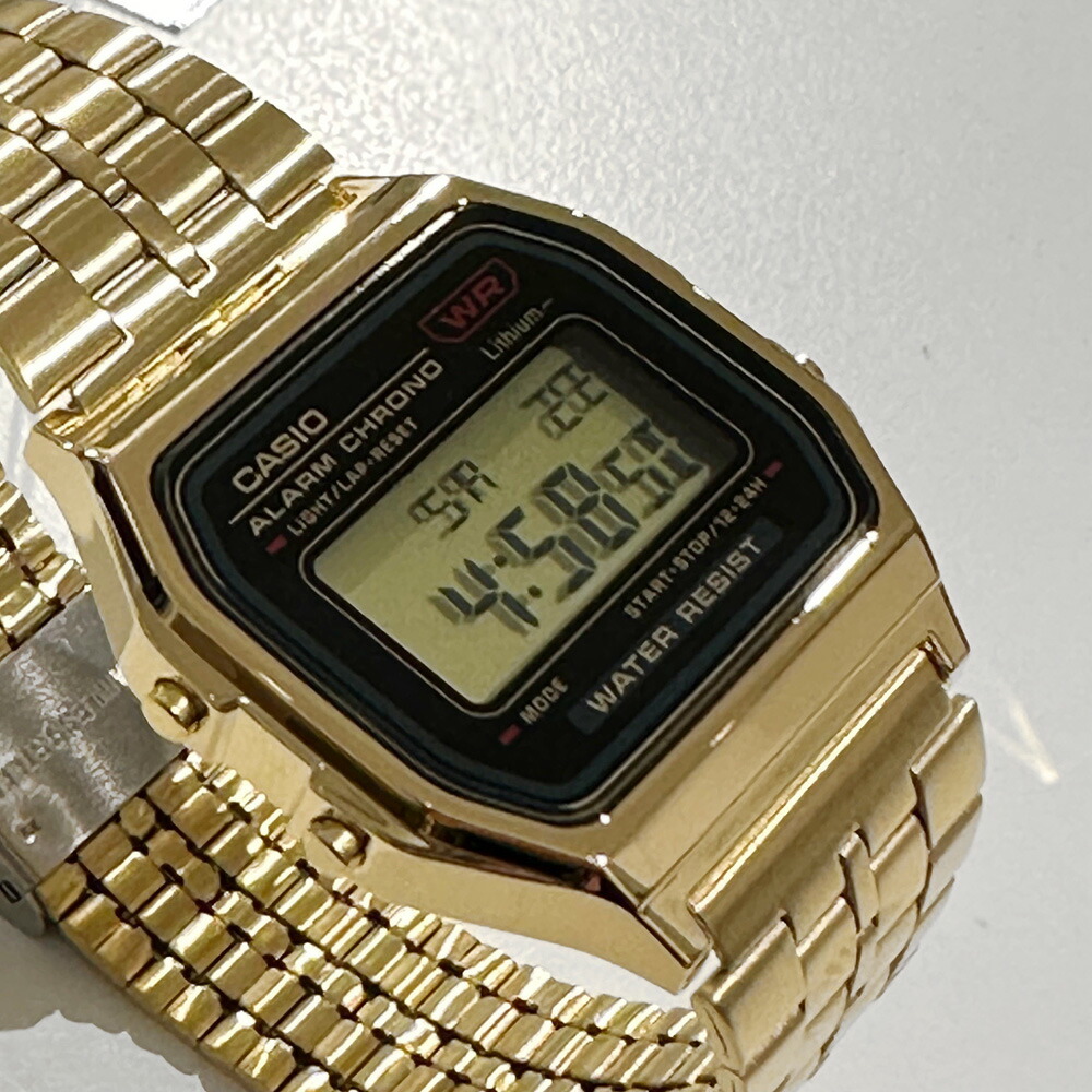 楽天市場】CASIO “CLASSIC” A159WGEA-1JF ゴールド/ブラック 日本製