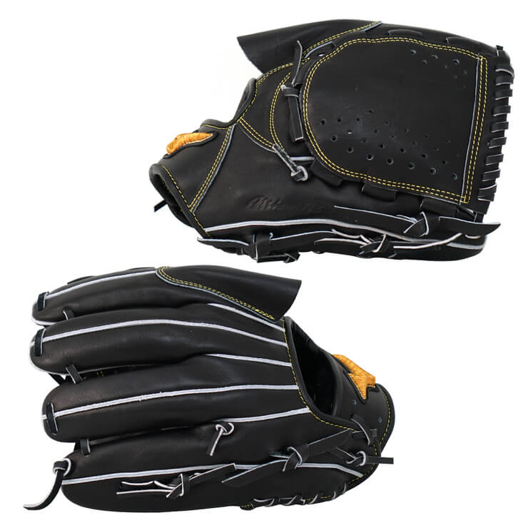 ミズノプロ 外野用 硬式野球グローブ 黒 レザー ビックM ミズノプロ