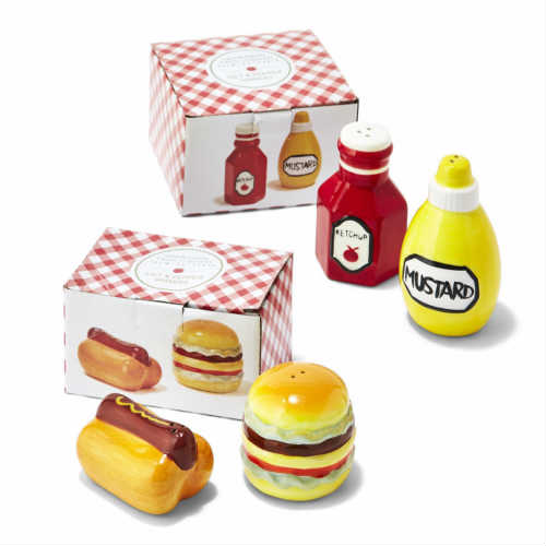 楽天市場】Salt & Pepper Shakers 2個セット セラミック ハンバーガー