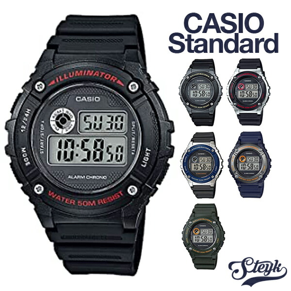 楽天市場】CASIO W-216H カシオ 腕時計 デジタル チープカシオ