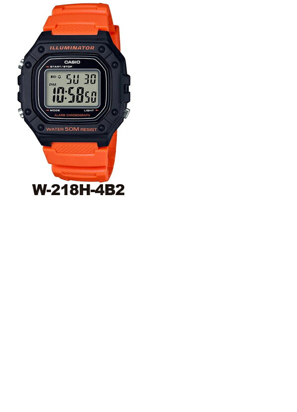 楽天市場】CASIO W-218H カシオ 腕時計 デジタル スタンダード メンズ