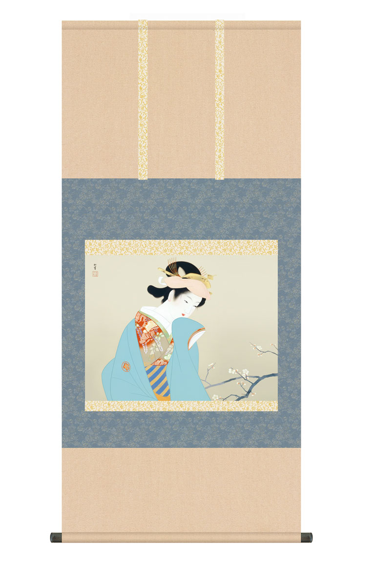 楽天市場】掛け軸 掛軸 春芳 しゅんぽう 幅54.5×高さ約115cm 上村松園