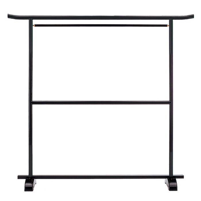 楽天市場】【5%OFFクーポン有り！3月6日限り】二段大衣桁 黒 1台衣桁