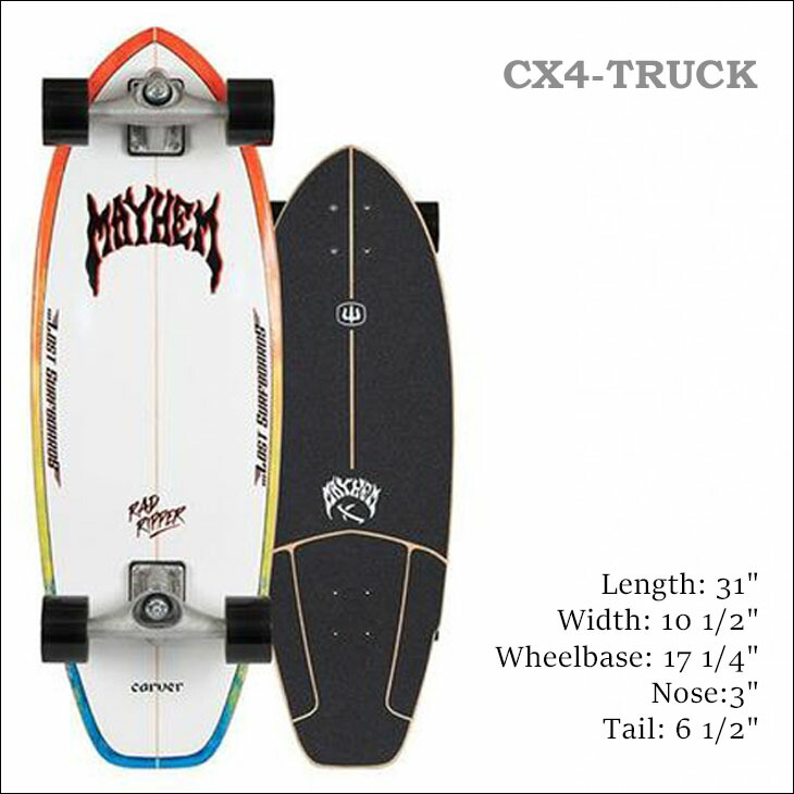 楽天市場】CARVER カーバー スケートボード LOST MAYHEM ロスト