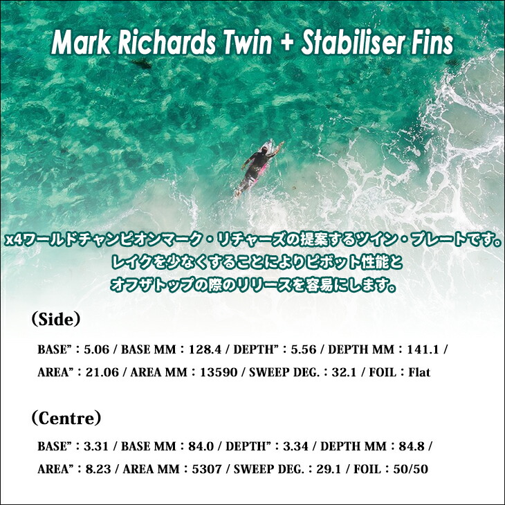 楽天市場】26 FCS2 サーフィン フィン MR PC マークリチャーズ ツイン
