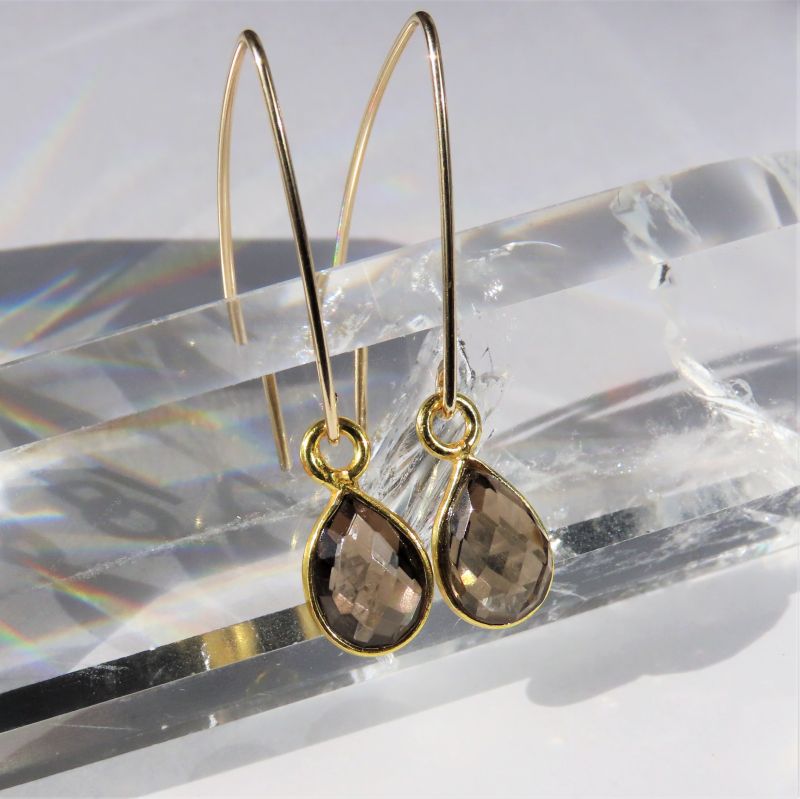 楽天市場】スモーキークォーツ ピアス 14KGF マーキスフック : 大阪
