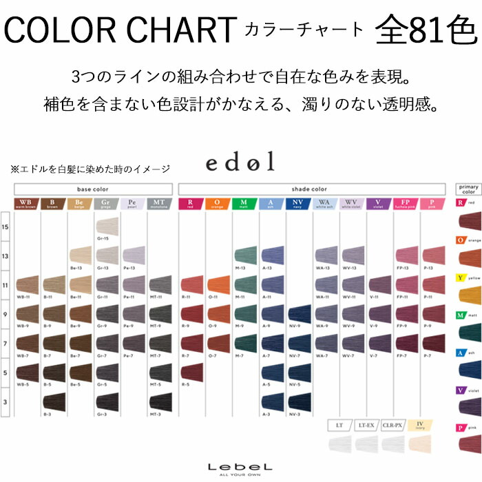 楽天市場】edol エドル ファッションカラー O オレンジ 80g おしゃれ