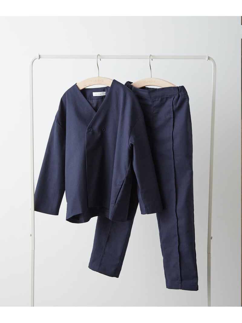 楽天市場】riziere ノーカラージャケットセットアップ(リネン混