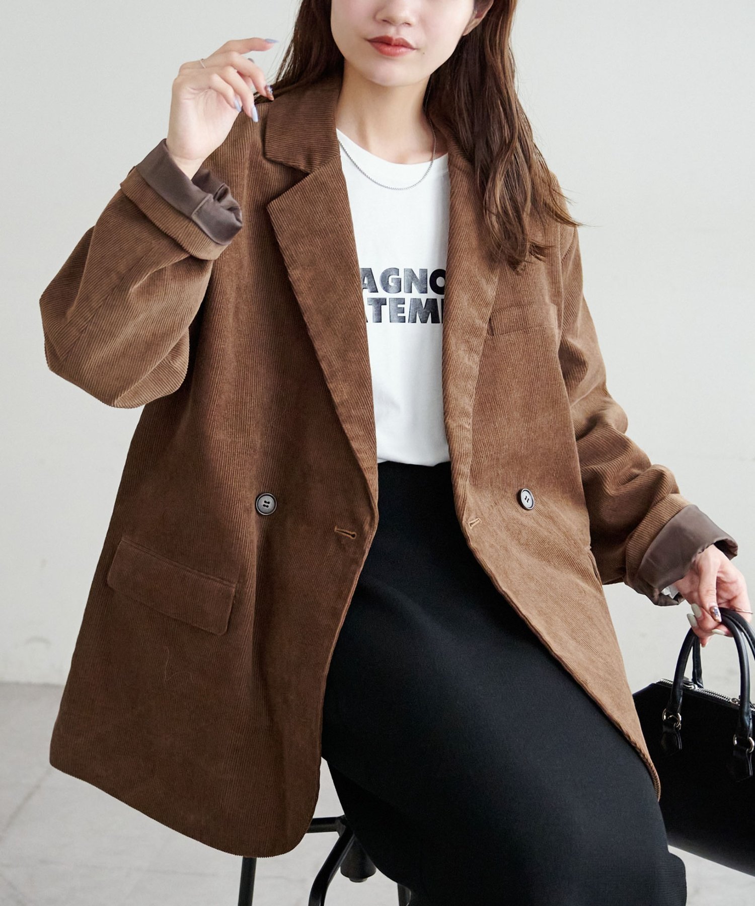 Discoat｜【ユニセックス】コーデュロイWブレストジャケット | Rakuten