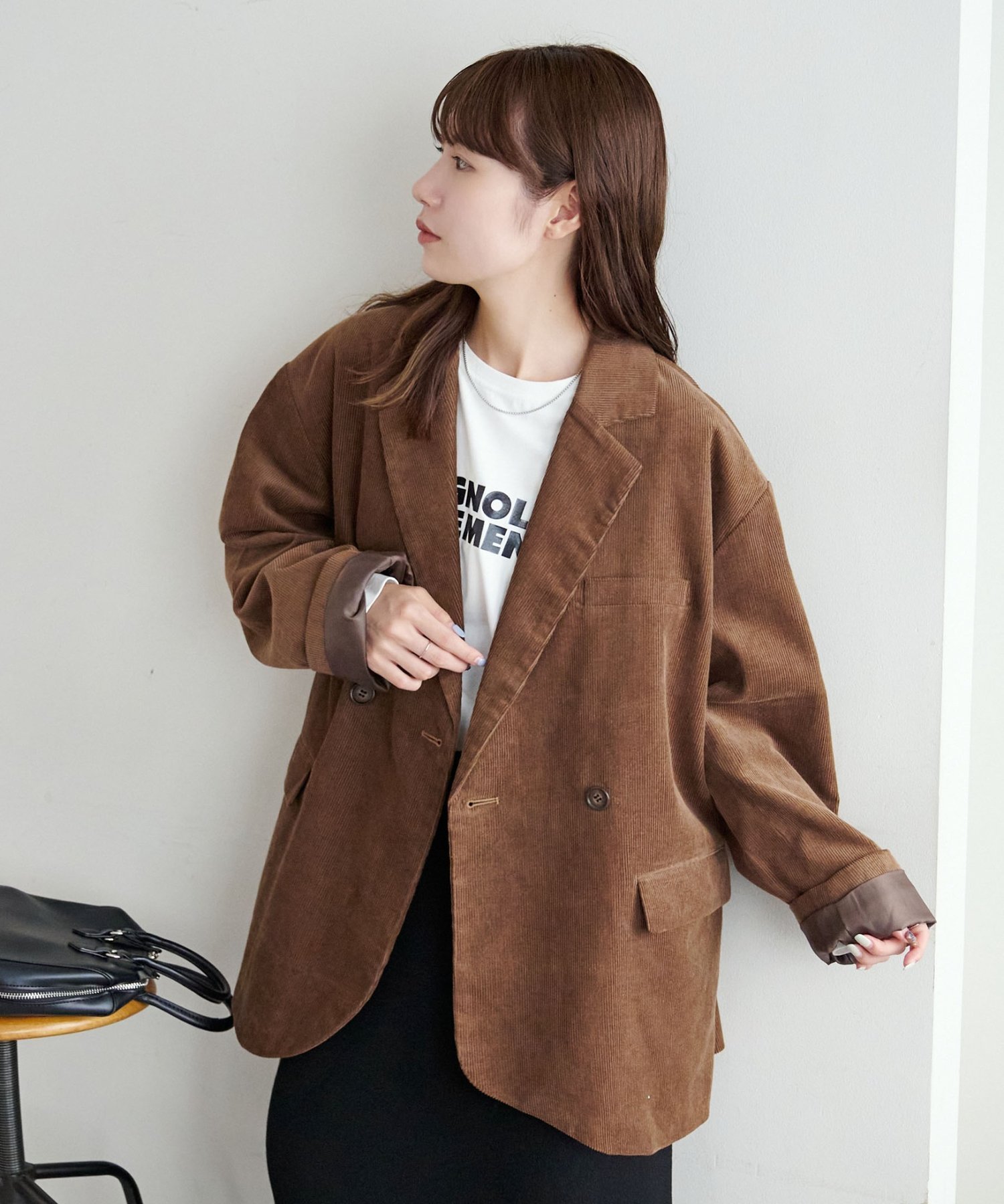 Discoat｜【ユニセックス】コーデュロイWブレストジャケット | Rakuten