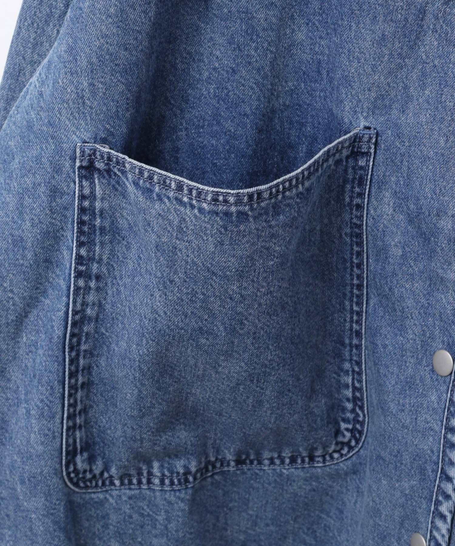 LEPSIM｜ノーカラーデニムシャツ | Rakuten Fashion(楽天ファッション