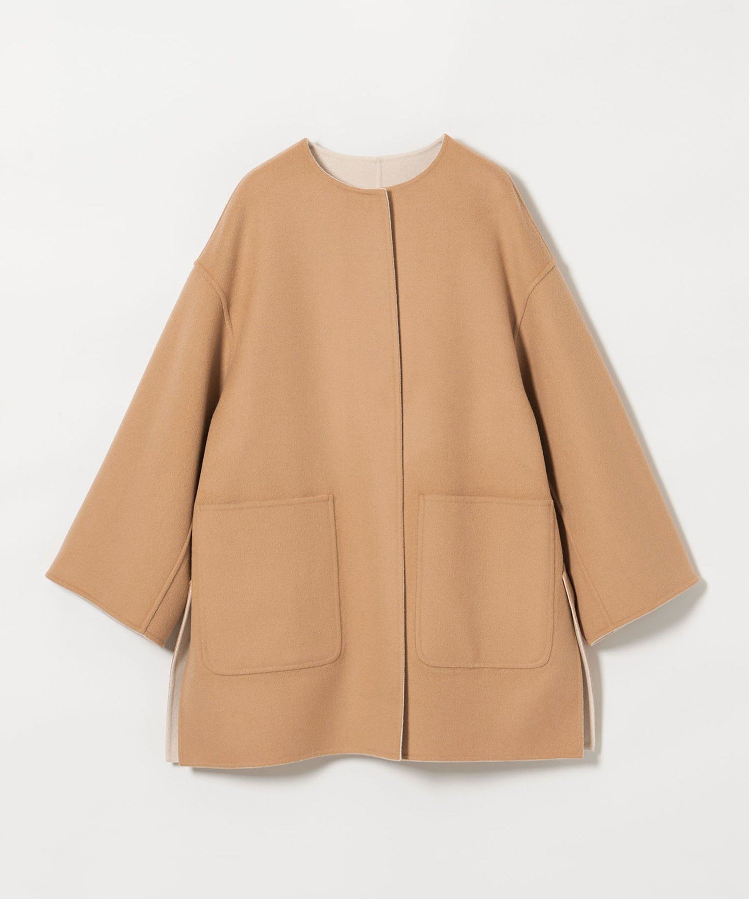 UNITED ARROWS｜バイカラー リバー ミドルコート | Rakuten Fashion