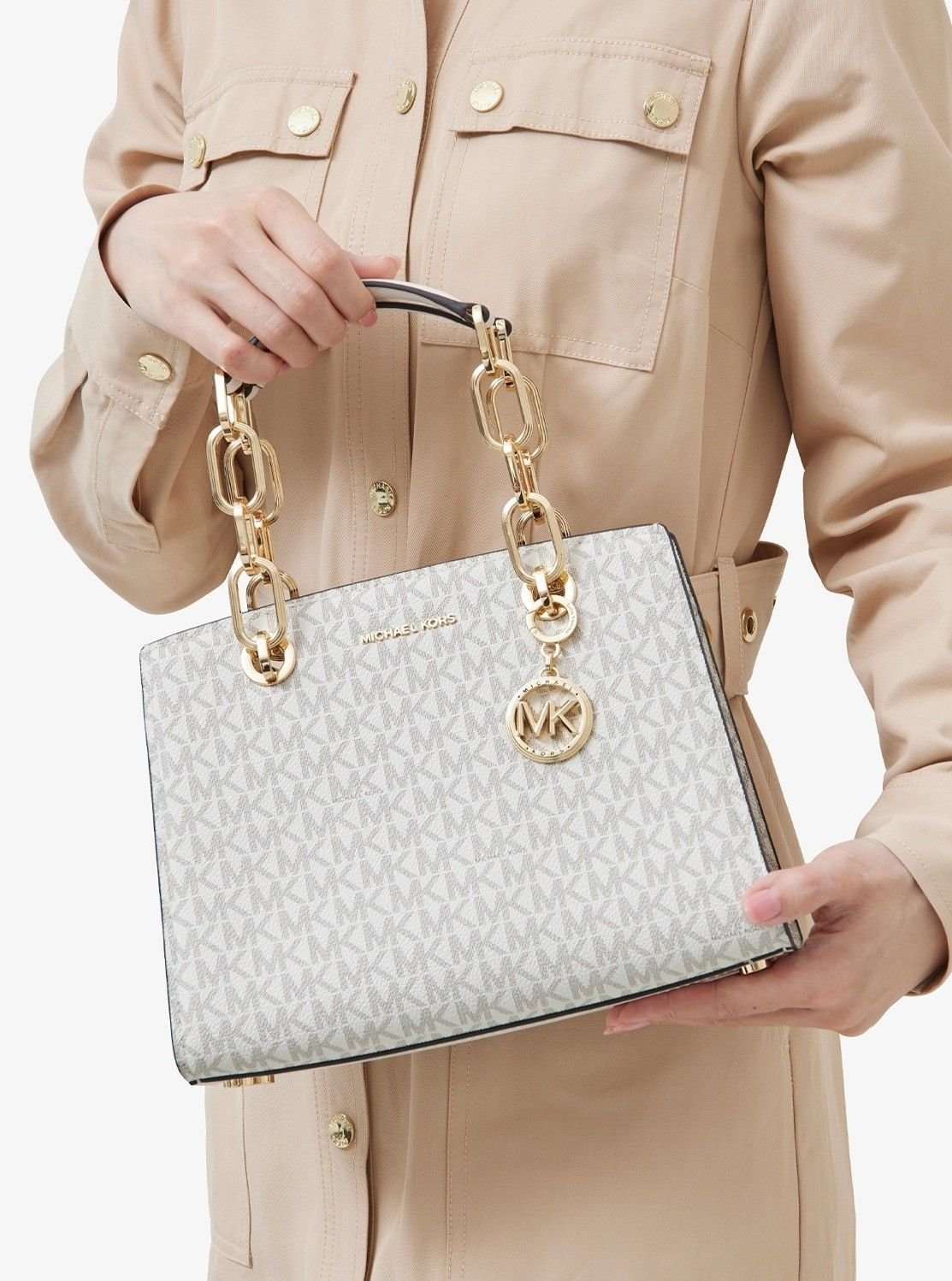 MICHAEL KORS｜CYNTHIA サッチェル スモール - MKシグネチャー