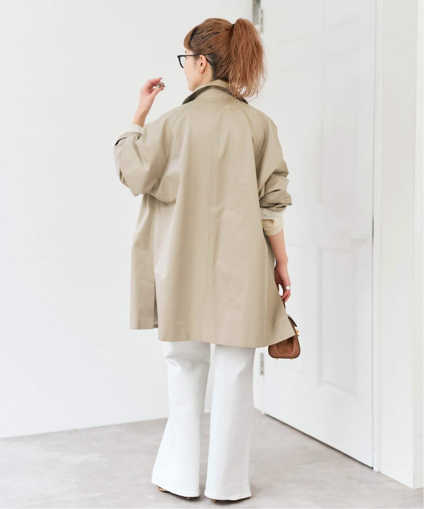 Spick & Span｜T/Cギャバステンカラーハーフコート | Rakuten Fashion